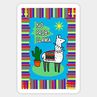 Cute Llama No Prob llama Sticker